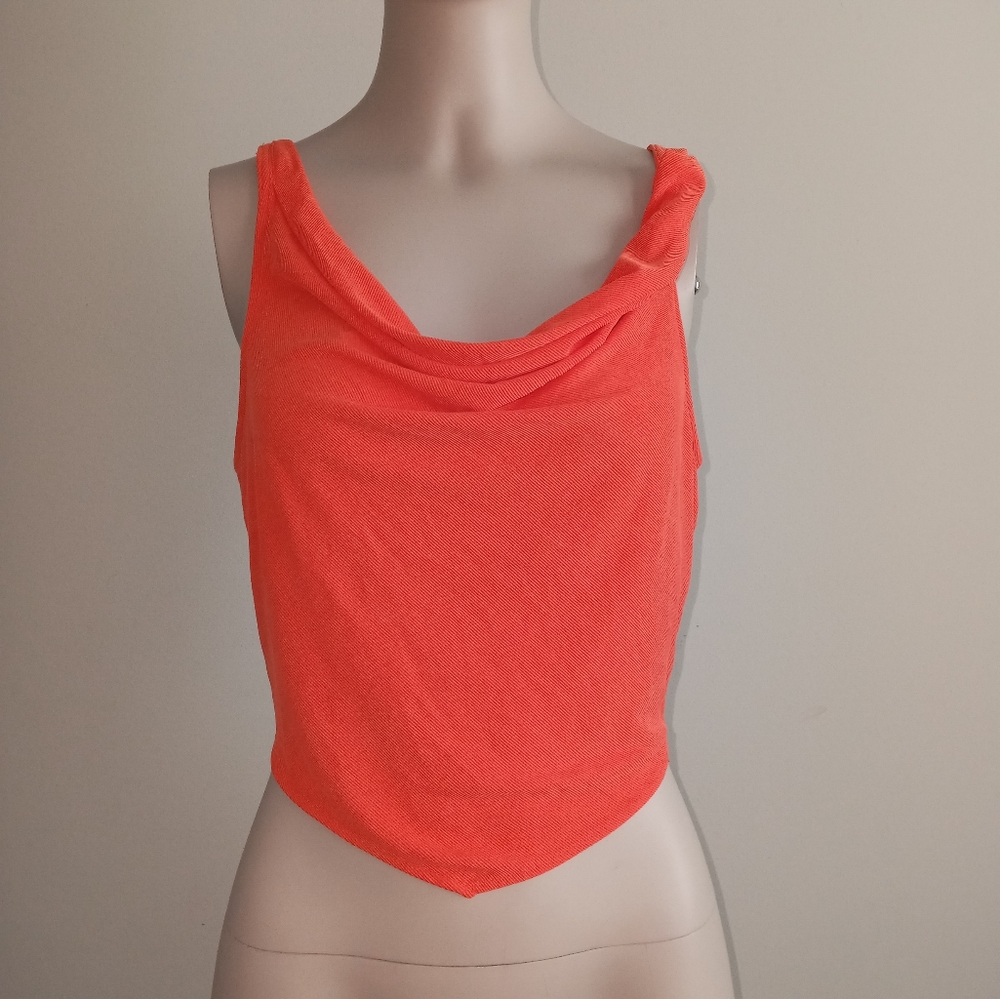 URBAN OUTFITTERS orange elegant crop top size extra small New With tags